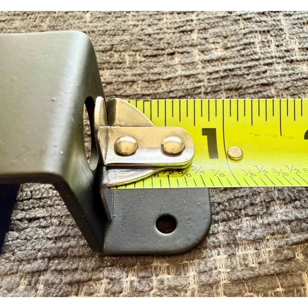 Curtain Rod Brackets Set of 2 Like New Matte Black Metal Industrial